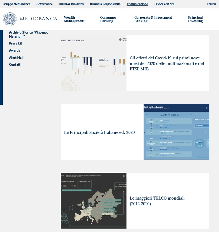 Mediobanca corporate website